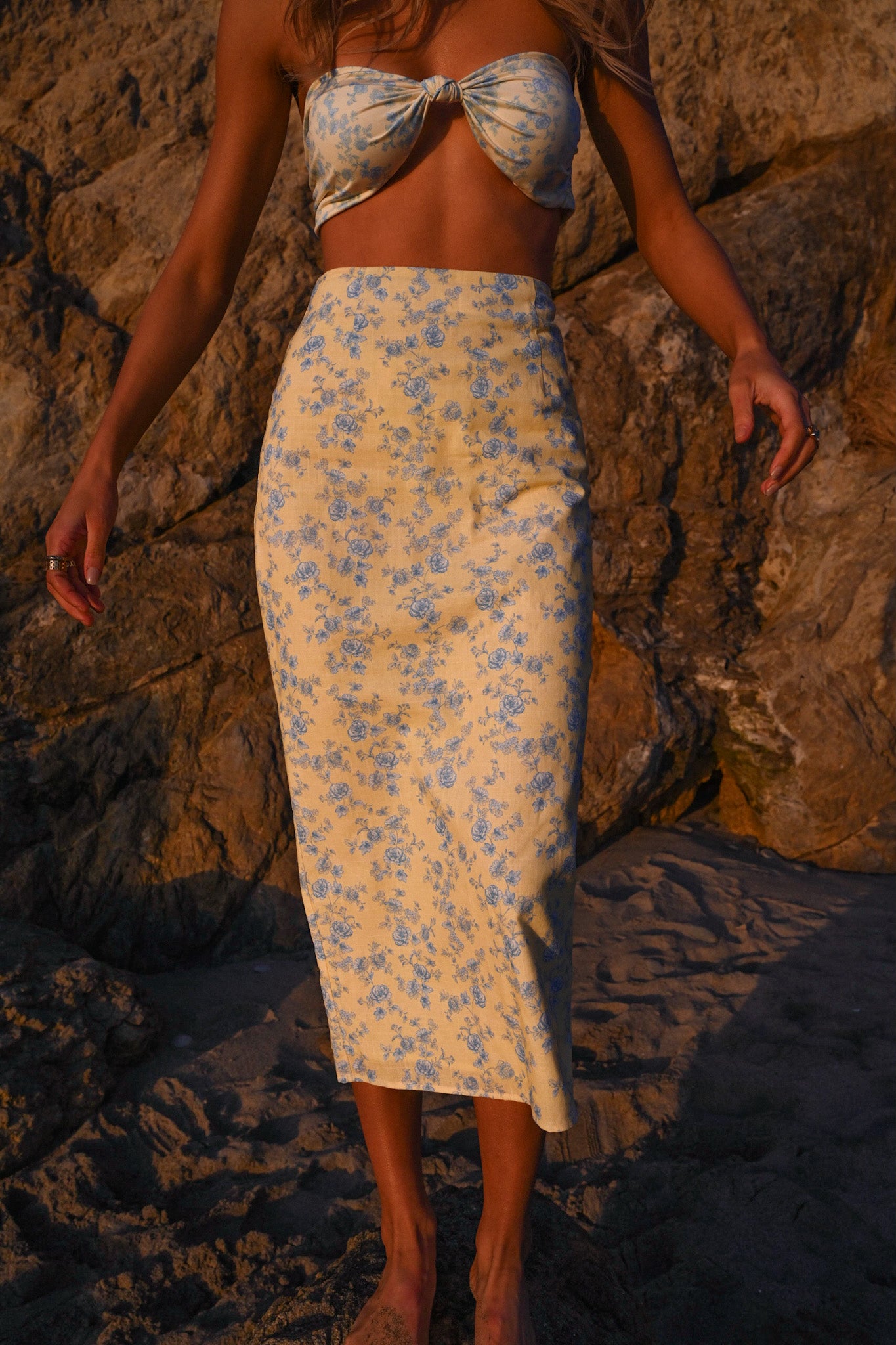 Harmony Linen Skirt  — Butter Toile