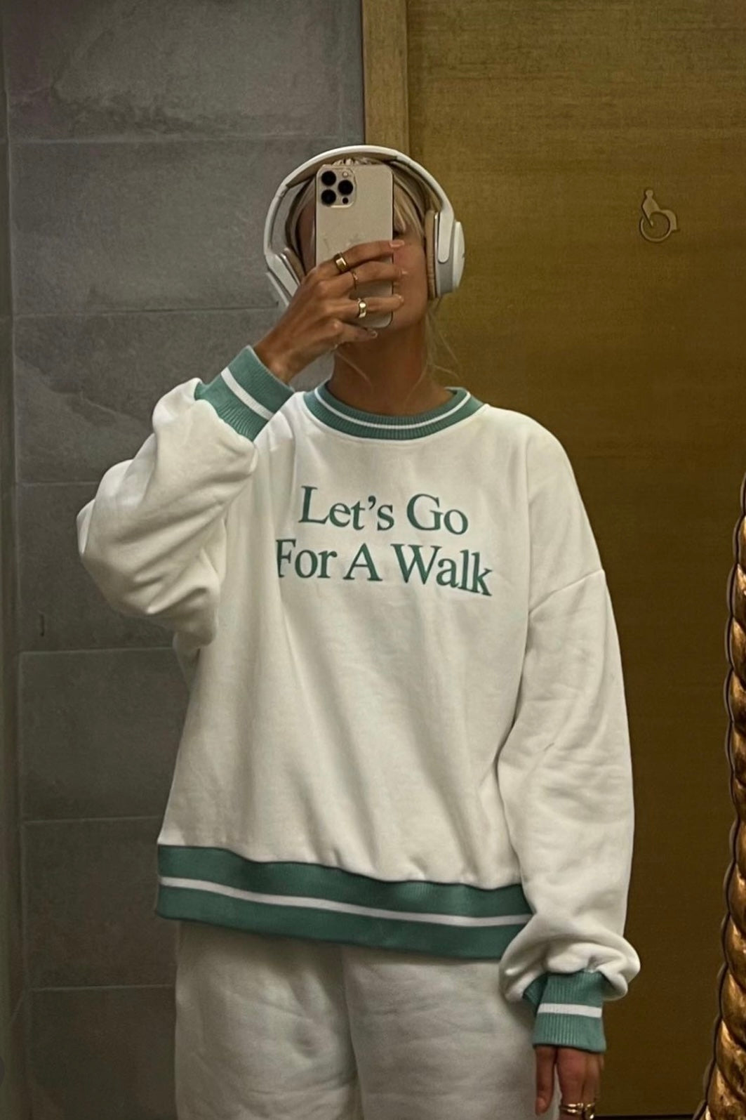 Let’s Go For A Walk Oversized Sweatshirt — Sage