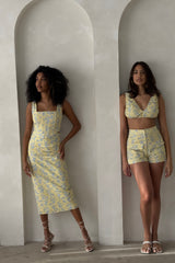 Harmony Linen Skirt  — Butter Toile