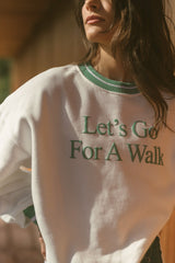 Let’s Go For A Walk Oversized Sweatshirt — Sage