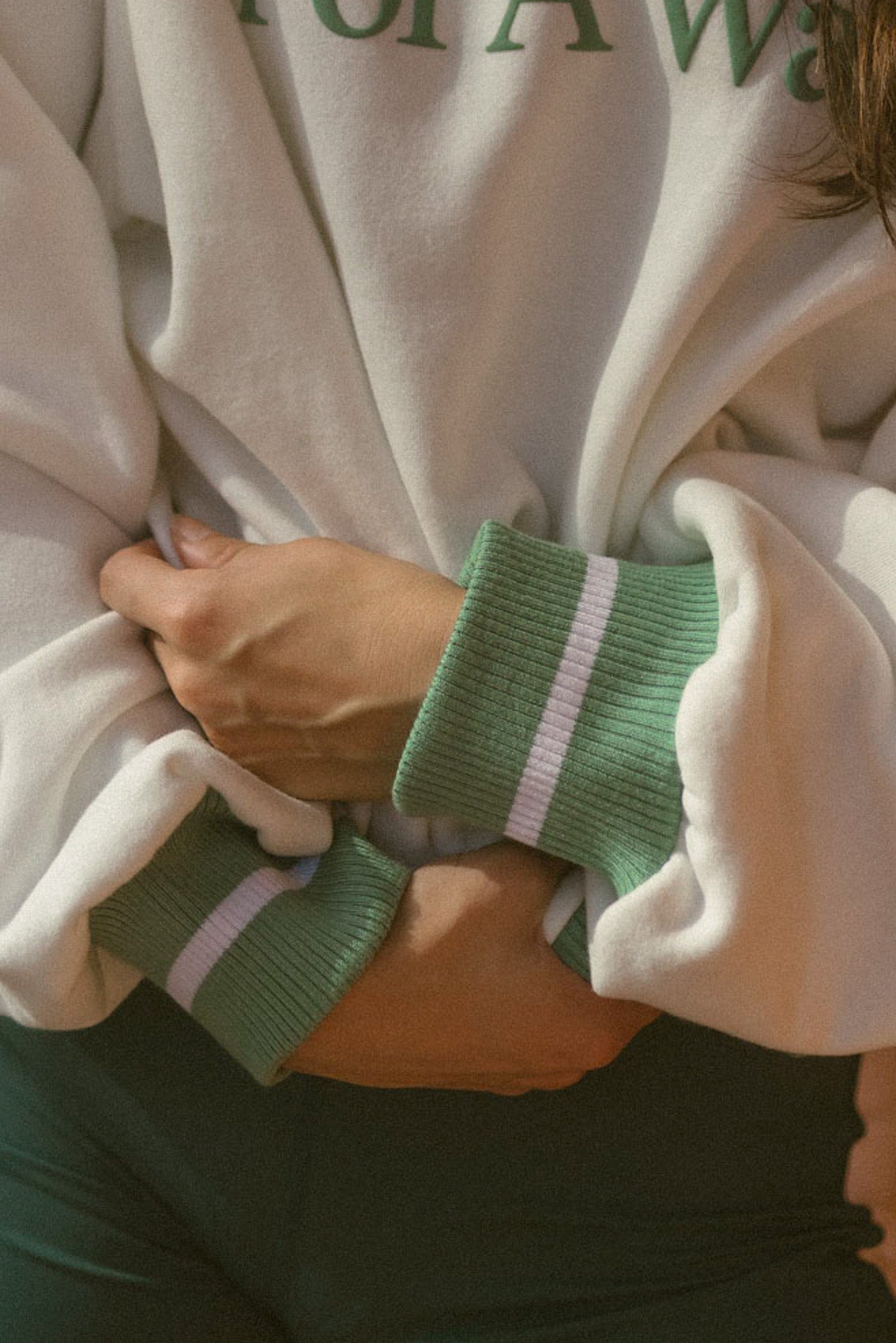 Let’s Go For A Walk Oversized Sweatshirt — Sage