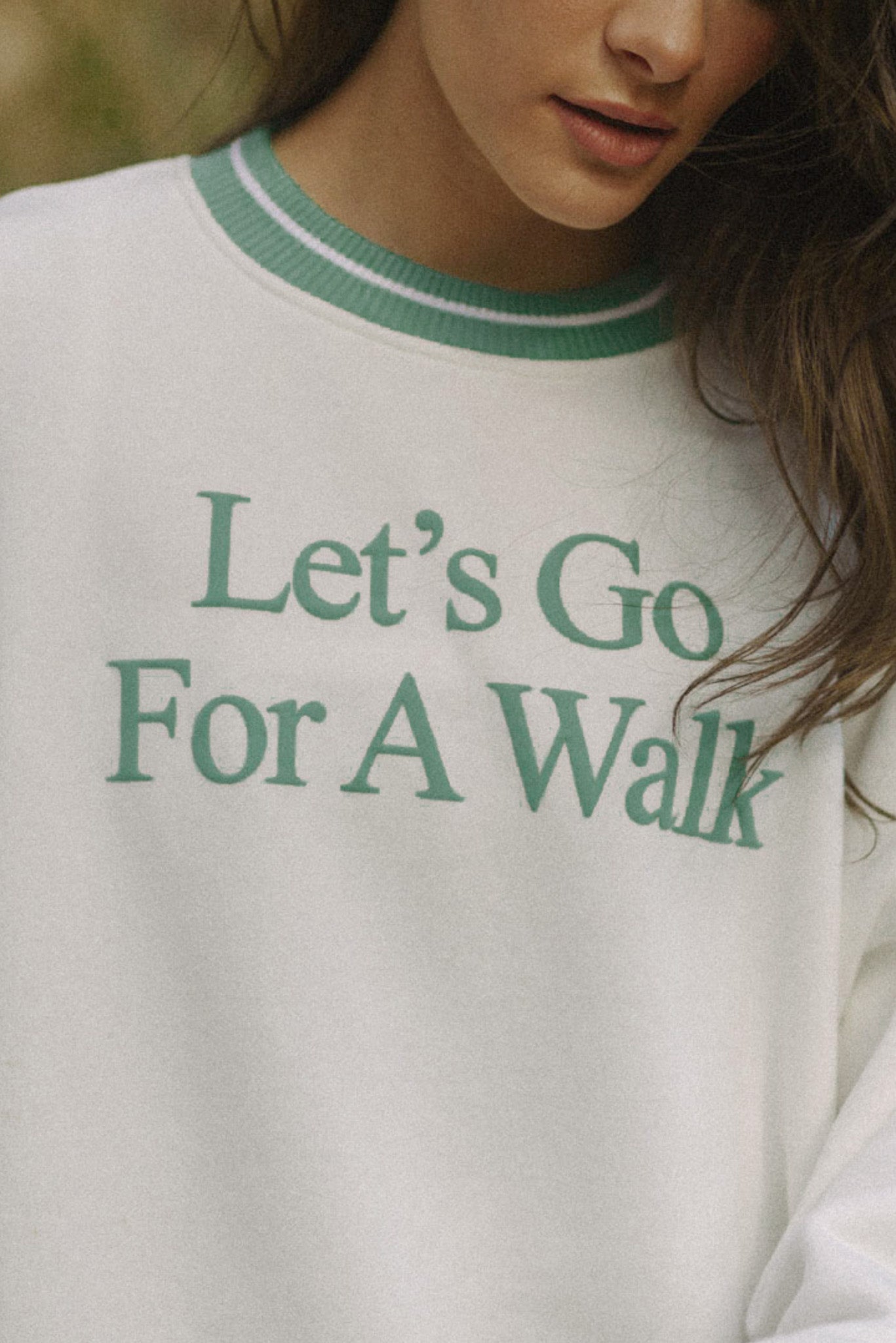 Let’s Go For A Walk Oversized Sweatshirt — Sage