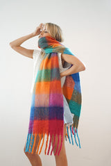 Leah oversized deken sjaal - Kleurrijk